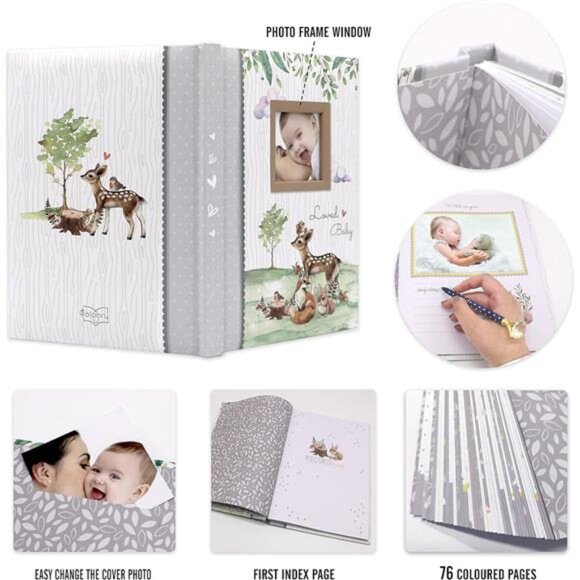 First 5 Years Baby Memory Book - 76 Colourful Illustrated Keepsake Journal Pages - Picture 3 of 7